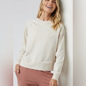 NWOT VUORI WOMEN'S LONG SLEEVE HALO CREW - XS, Milkweed Heather